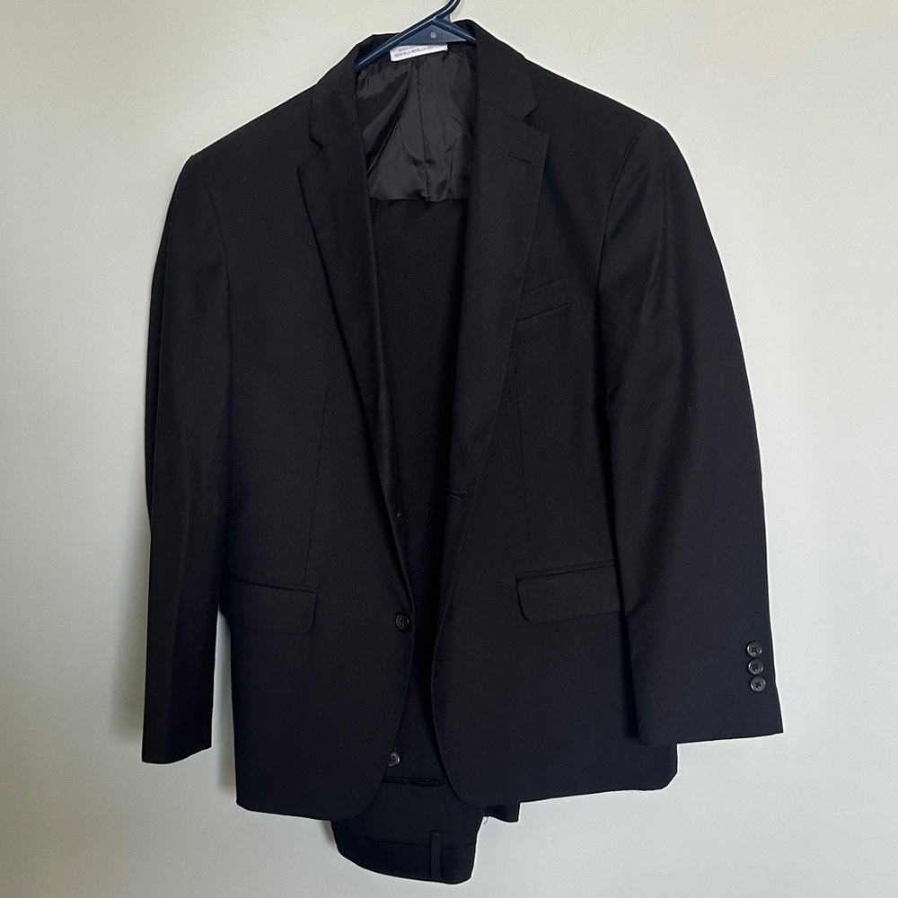 Boy’s Black Suit Jacket and Pants - Classic Formal Blazer